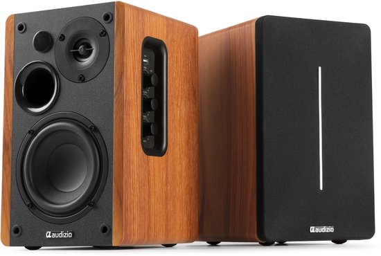 HiFi speakers - Audizio KS01B - Boekenplank speakers - Bluetooth - Houtlook - 120W van Audizio