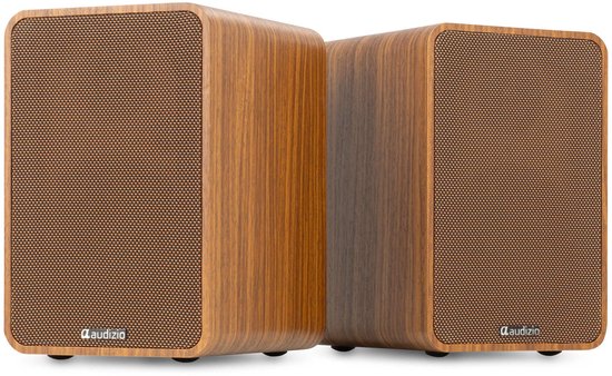 HiFi speakerset - Audizio KS10 - Actieve speaker set - HDMI ARC - Bluetooth - 120W - Houtlook