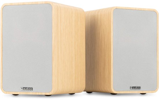 HiFi speakerset - Audizio KS10 - Actieve speaker set - HDMI ARC - Bluetooth - 120W - Lichte houtlook