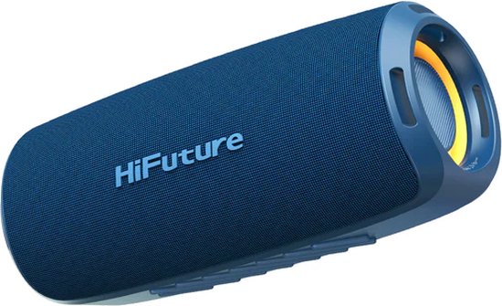 Hifuture Gravity luidspreker - Bluetooth speaker draadloos 5.3 - 12 Uur Speeltijd - IPX7 Waterdicht - Schakelen Tussen Twee Bluetooth-Apparaten - RGB LED-Licht - Kleur Blauw van HI