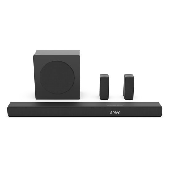 Hisense AX5100Q Soundbar 5.1, 580 W, subwoofer, draadloze achterluidspreker, Dolby Atmos, Hi-Concerto, HDMI eARC, Bluetooth 5.3 van Hisense