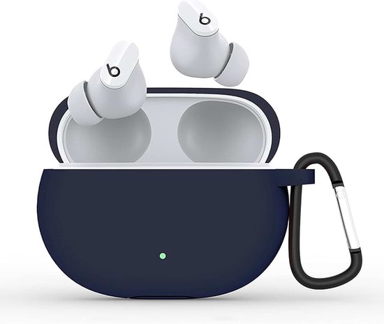 Hoes compatibel met Beats Studio Buds/Buds+/Buds Plus (2023), siliconen beschermhoes, gering gewicht, schokbestendige hoes - donkerblauw