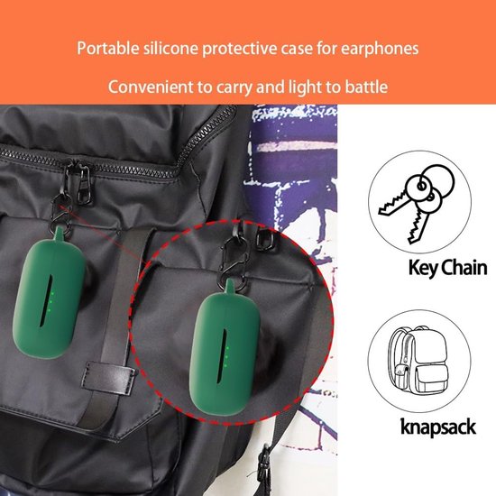 Hoes compatibel met EarFun Air Pro 4, zachte TPU, krasbestendige beschermhoes voor bluetooth-hoofdtelefoon, compatibel met EarFun Air Pro 4, zwart