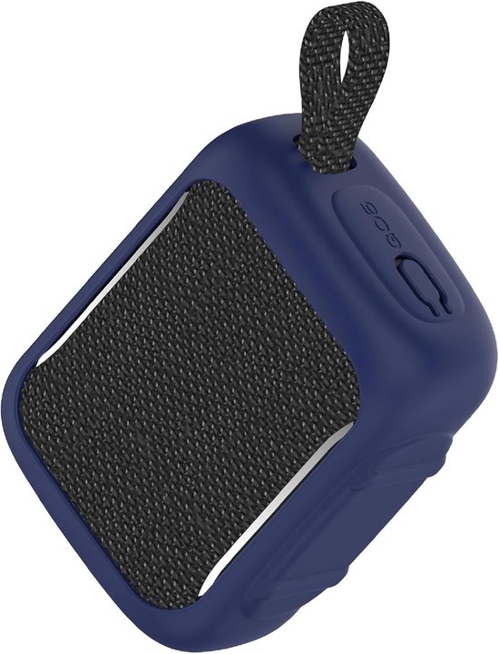 Hoes compatibel met JBL GO 5, siliconen stootvaste beschermhoes, ultradunne case cover, geen geur, siliconen hoes - donkerblauw