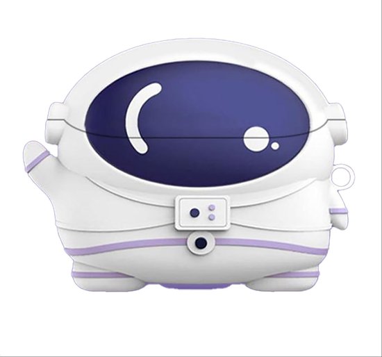 Hoes compatibel met JBL Tune Flex 2, zachte beschermhoes van siliconen TPU met sleutelhanger voor jongens, meisjes, mannen, vrouwen – Astronaut