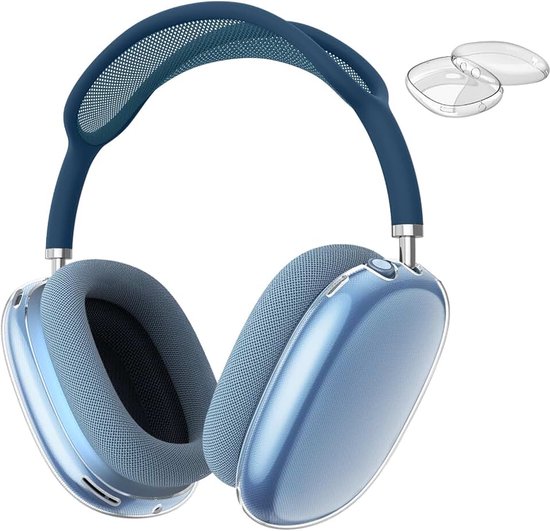 Hoes Kompatibel met AirPods Max Hoofdtelefoon, zachte TPU Helder anti-kras Beschermhoes voor AirPod Max, Kristalhelder