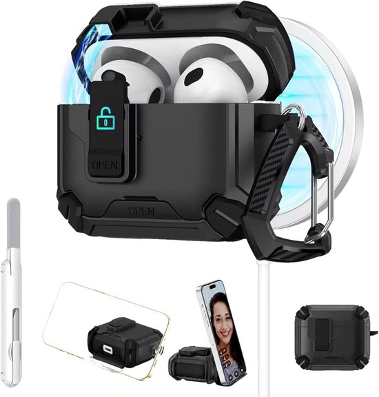 Hoes voor AirPods 4 (2024), zwart