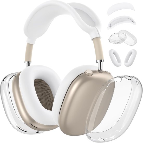 Hoes voor Airpods Max 1st/2nd, Transparent White