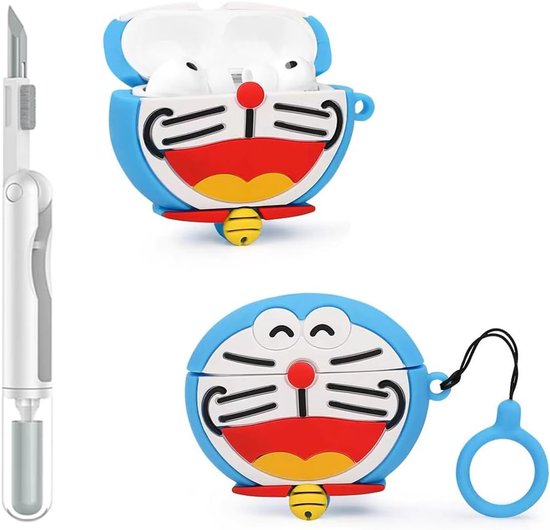 Hoes voor AirPods Pro 3 / Pro 3e generatie 2025 | siliconen beschermhoes | 3D schattige huid ontwerp | met reinigingskit en karabijnhaak | veelkleurige oortelefoon case voor jongens meisjes (Ameng)