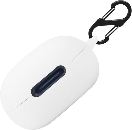 hoes voor Anker Soundcore C30i tas, stootvaste beschermhoes en huid beschermhoes voor Anker Soundcore C30i met sleutelhanger (wit)