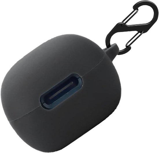 hoes voor Anker Soundcore Liberty 4 NC tas, stootvaste beschermhoes en huid beschermhoes voor Anker Soundcore Liberty 4 NC met sleutelhanger (zwart)
