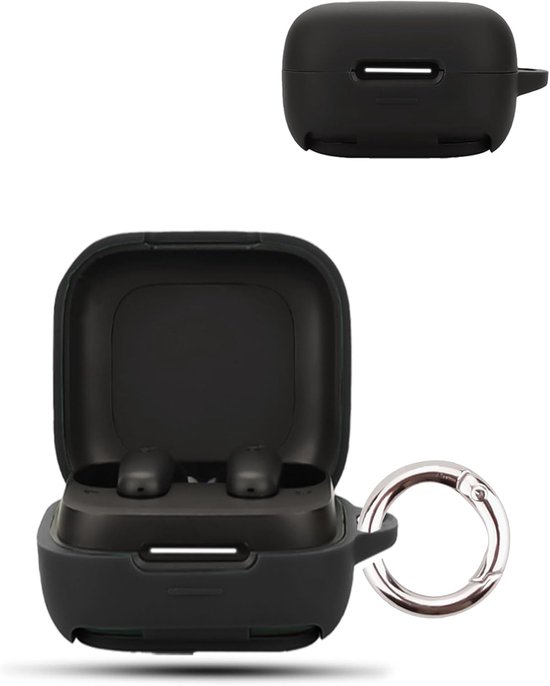Hoes voor Anker Soundcore P31i Wireless Headphones, daunke zachte siliconen beschermhoes, huidvriendelijk etui met ronde gesp, volledige bescherming, zwart