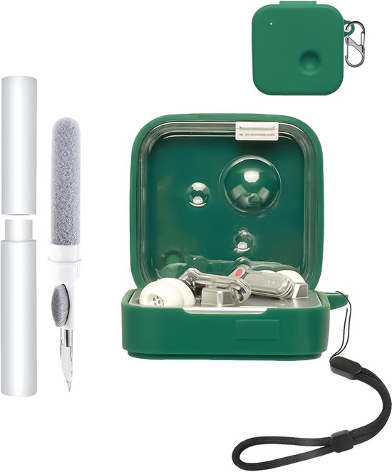 Hoes voor Nothing Ear (3) draadloze in-ear hoofdtelefoon, schokbestendig, toergy waterdicht, zacht en duurzaam, met koord, sleutelhanger en reinigingstool, groen