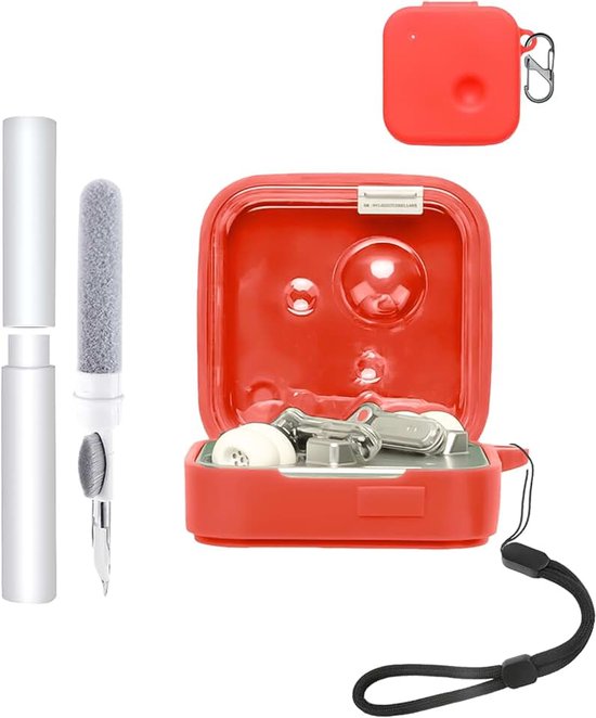 Hoes voor Nothing Ear (3) draadloze in-ear hoofdtelefoon, schokbestendig, toergy waterdicht, zacht en duurzaam, met koord, sleutelhanger en reinigingstool, rood