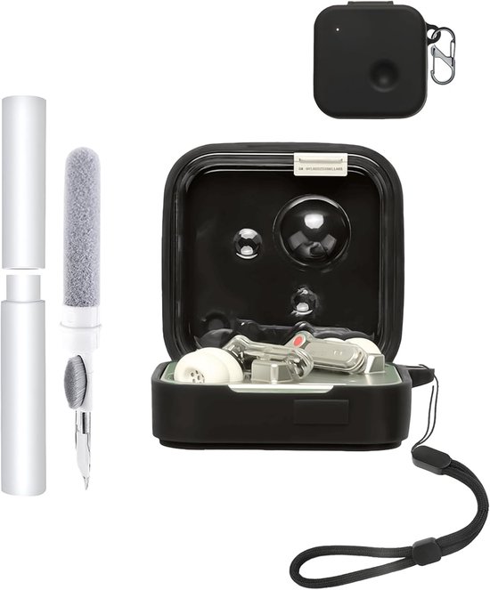 hoes voor Nothing Ear (3) draadloze in-ear hoofdtelefoon, schokbestendig, toergy waterdicht, zacht en duurzaam, met koord, sleutelhanger en reinigingstool, zwart