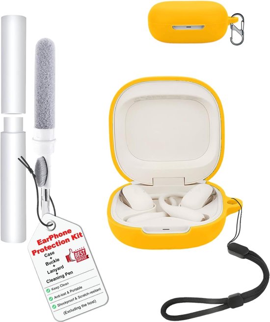 Hoes voor Shokz OpenFit Pro - stootvaste krasbestendige beschermhoes, case, dun, zacht, vingerafdrukbestendig, volledige bescherming, compatibel met draadloos opladen, outdoor