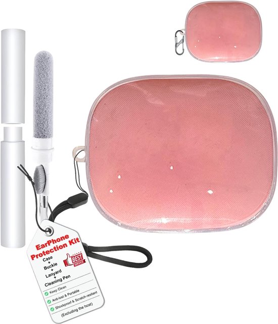 Hoes voor Shokz OpenFit Pro, toergy beschermhoes van TPU en PC hybride, stootvast, krasbestendig, vingerafdrukbestendig en dun, voor buiten en dagelijks gebruik, roze