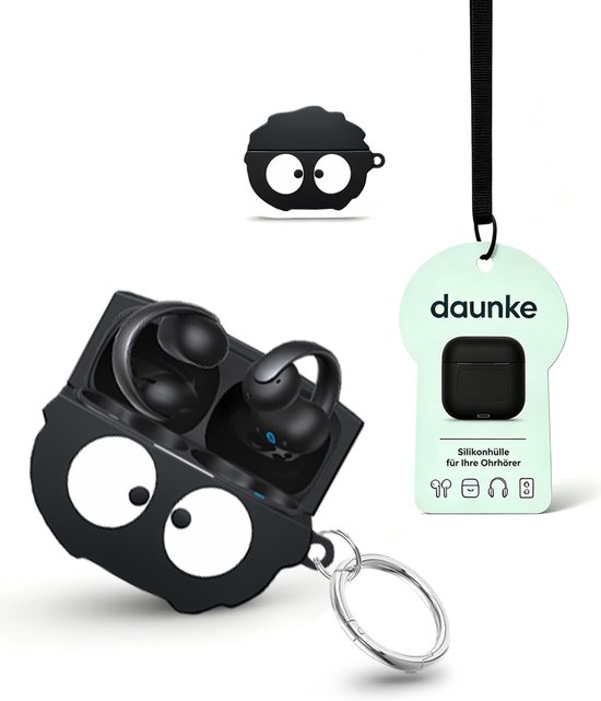 Hoes voor Soundcore Aero Clip Wireless Headphones, daunke zachte siliconen beschermhoes, huidvriendelijk etui met ronde gesp, volledige bescherming