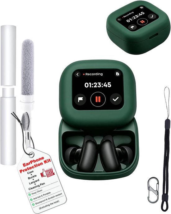 Hoes voor Soundcore Liberty 5 Pro Max HyperSpeed, dunne zachte schokbestendige beschermhoes, vingerafdrukbestendig, volledige bescherming, compatibel met draadloos opladen, rood