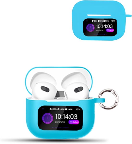 Hoes voor ZYHKON draadloze hoofdtelefoon, daunke zachte siliconen beschermhoes, huidvriendelijk etui met ronde gesp, volledige bescherming, hemelsblauw