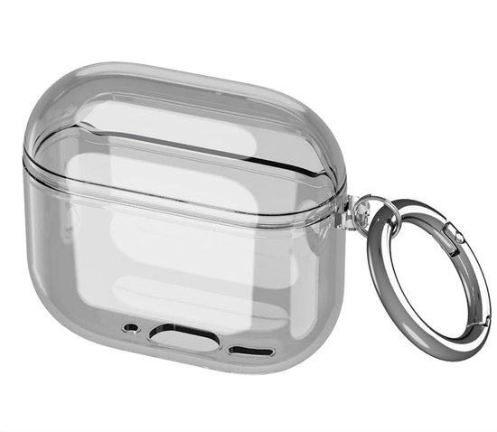 Hoesje compatibel met Airpods 4 2024, ultradunne zachte TPU-hoes, slim fit, valbestendig, niet gemakkelijk vuil - transparant zwart