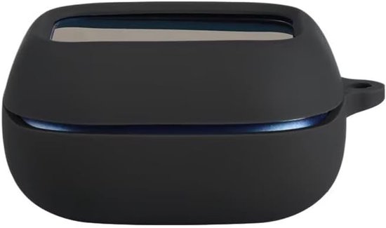 Hoesje compatibel met JBL Live Buds 4, siliconen schokbestendige beschermhoes [LED aan de voorkant zichtbaar]. Zwart