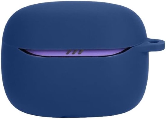 Hoesje compatibel met JBL Tune Beam 2, krasbestendig, schokbestendig, siliconen hoes compatibel met JBL Tune Beam 2 Bluetooth oortelefoon. Marineblauw