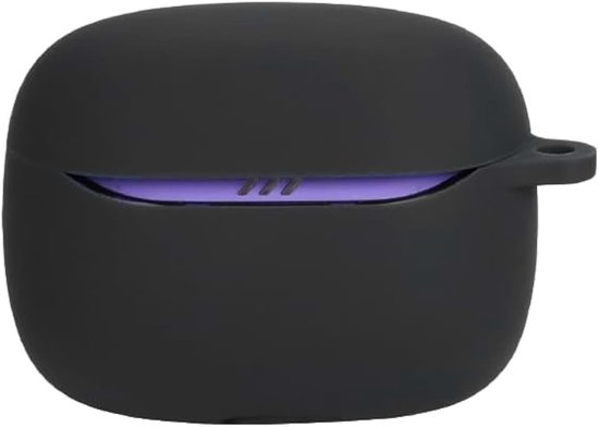 Hoesje compatibel met JBL Tune Beam 2, krasbestendig, schokbestendig, siliconen hoes compatibel met JBL Tune Beam 2 Bluetooth oortelefoon. Zwart