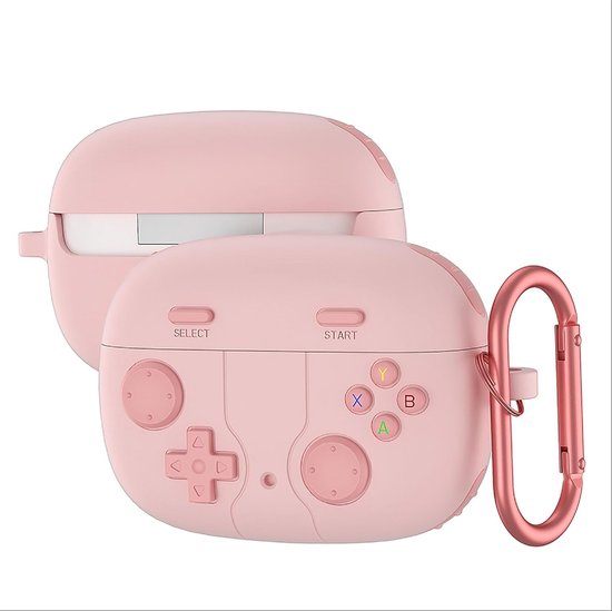 Hoesje compatibel met JBL Wave 200 TWS/Vibe Beam, schattige grappige cartoon siliconen TPU zachte beschermhoes met sleutelhanger inbegrepen voor jongens meisjes mannen vrouwen - roze van hoesje