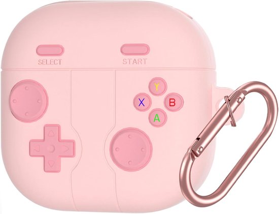 Hoesje compatibel met Samsung Galaxy Buds 4/4 Pro, schattige grappige cartoon siliconen TPU zachte beschermhoes met sleutelhanger inbegrepen voor jongens meisjes mannen vrouwen - roze