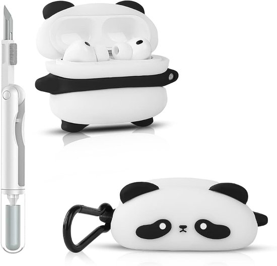 Hoesje voor AirPods Pro 3 | voor AirPods Pro 3e generatie 2025 | siliconen hoes | 3D cartoon skin design | met reinigingsset | volledige bescherming | veelkleurige draadloze oordopjes hoesje voor