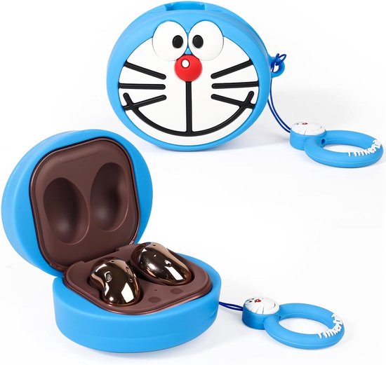 Hoesje voor Galaxy Buds FE (2023) / Buds2 Pro (2022) / Buds 2 (2021) / Buds Pro (2021) / Buds Live (2020), XMBYGY siliconen oplaadhoes met karabijnhaak voor Samsung draadloze oordopjes (Amon)