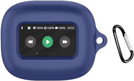 Hoesje voor JBL Live Beam 3, [Schokbestendig] Zacht Silicone Hoesje, met D-vorm Clip, Compatibel met JBL Live Beam 3 [Anti-vingerafdruk]-Blauw