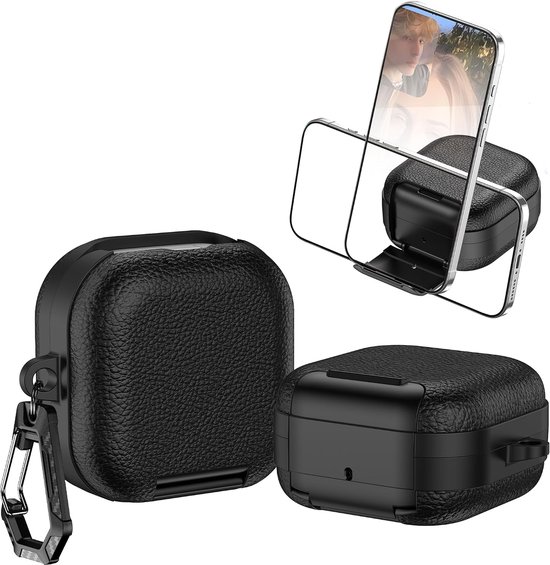 Hoesje voor Samsung Galaxy Buds 4 met Standaard PWJ Zwart