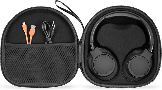 Hoesje voor Sony WH-CH710 WH-CH720N WH-1000XM4, JBL Tune 720BT 710BT Ruisonderdrukkende draadloze hoofdtelefoon, reistas draagtas draagtas met verwijderbare binnenondersteuning (zwart)