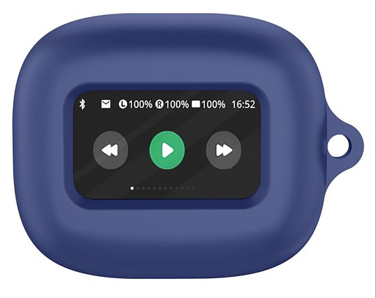 Hoesjes compatibel met JBL Live Beam 3, siliconen hoes, lichtgewicht, schokbestendig, draagbaar, donkerblauw