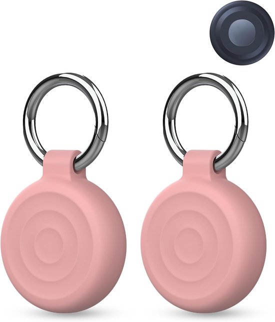 Hoesjes voor Motorola Moto Tag, anti-verlies tracker, volledige bescherming, geschikt voor ouderen, huisdieren, rugzak, bagage, kinderen, sleutels, krasbestendig, roze, 2 stuks