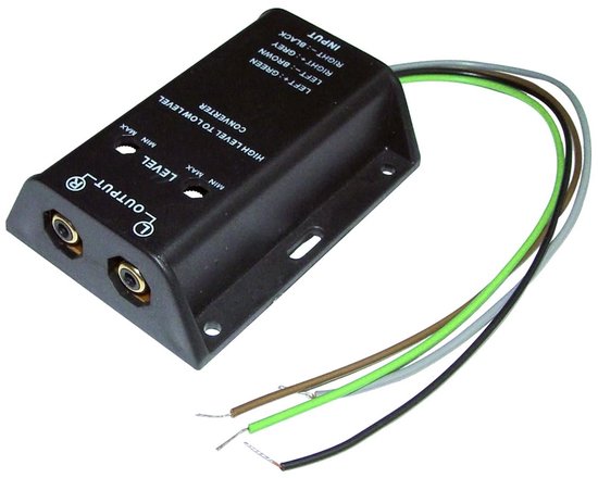 Hoge Laag Adapter voor Autoradio en Eindversterker - RCA naar Luidsprekerkabel Converter voor Subwoofer