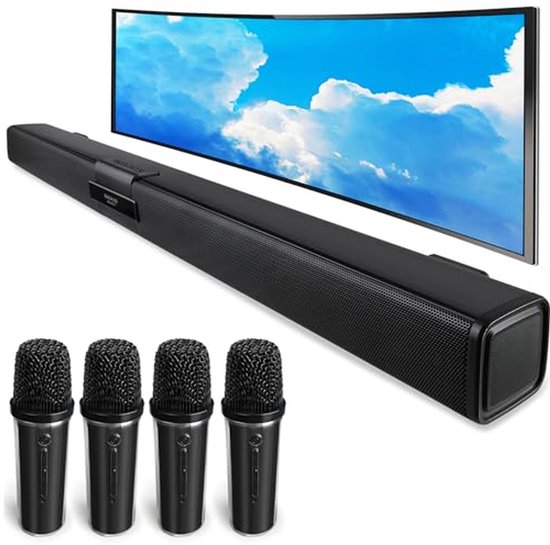 Home Audio Soundbar - Luidspreker Systeem - Thuisentertainment Verbeteren - Krachtige Surround Sound - 51 cm Lengte - Zwart