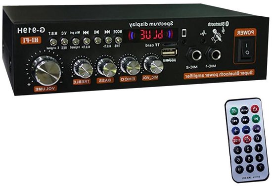Home Audio Versterker - Mini Hifi Receiver - Muziek Streamen - Draadloze Bluetooth 5.0