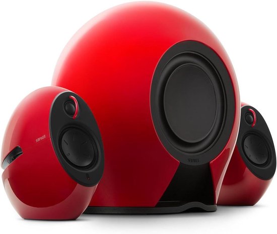 Home Entertainment Systeem - 2.1 Luidsprekersysteem - Muziek Luisteren - Draadloze Subwoofer - 176W Vermogen - Rood van Merkloos