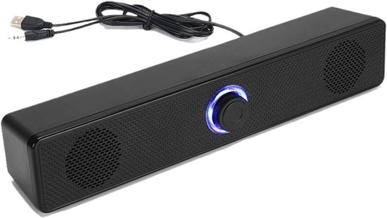 Home Theater Geluidssysteem - Computer Soundbar - Film Kijken - 4D Surround Geluid - Compact Ontwerp - Zwart