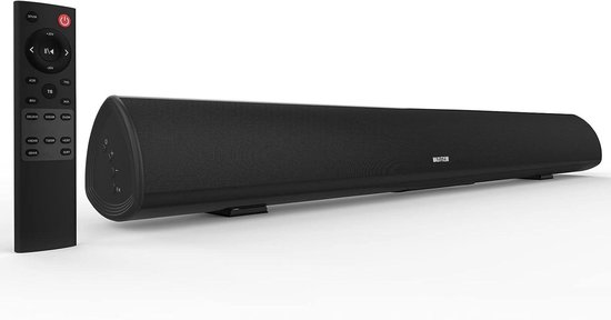 Home Theater Soundbar - Draadloze Audioluidspreker - Films Kijken - Verstelbare Bas en Hoge Tonen - 34 inch - Donker Zwart
