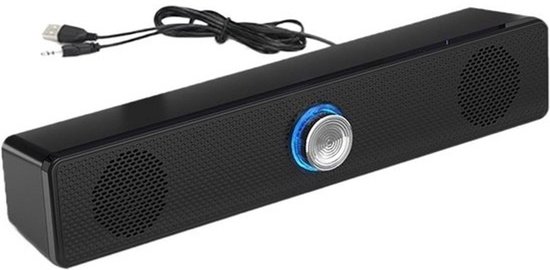 Home-theatersoundbar - Computerluidspreker - Voor films, muziek en games - Sterke bas - Compact ontwerp - Zwart