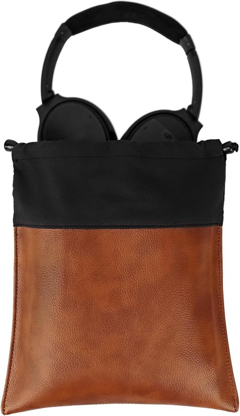 hoofdpochet, universele bescherming voor koptelefoons, draagbare reis-/beschermtas, compatibel met Bose QC Ultra/45/35/25, Beoplay H9i/8/6/4/2, AKG Y500, Y50BT (Bruin)