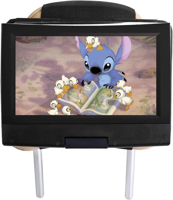 Hoofdsteun DVD-speler Houder - Auto DVD Mount - Kinderen Vermaken - Verstelbare Hoek - 7-11 Inch - Zwart