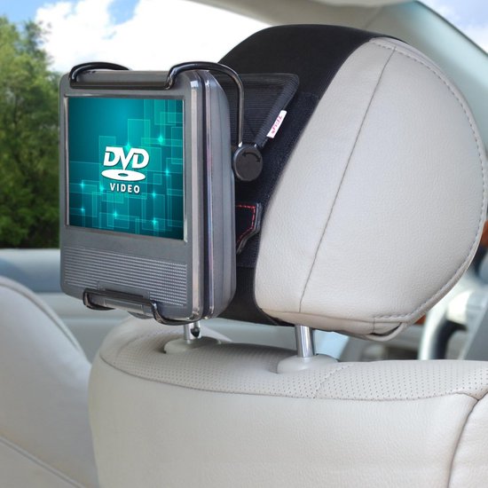 Hoofdsteun Houder - Auto DVD-speler - Reizen Entertainment - Verstelbare Klemmen - 7-10 Inch - Zwart