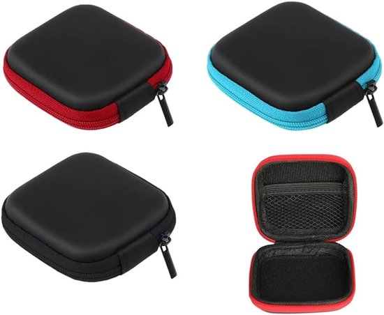 Hoofdtelefoon kabelbox set 3 stuks opbergdoos rits opbergdoos mini hoofdtelefoon opbergdoos multifunctionele draagtas voor mini USB hoofdtelefoon