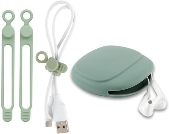 Hoofdtelefoon Organizer, Draagbare Data Kabel Opbergkoffer met Kabelbinders Waterdichte Mini Pouch voor Oortelefoon Munten Sleutels USB Flash Drives Oorbellen Sieraden