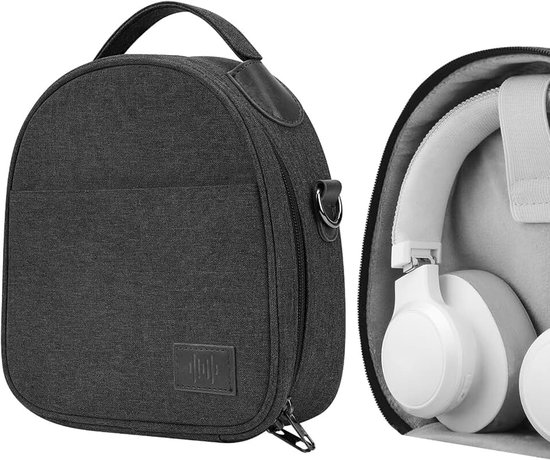 Hoofdtelefoonhoes compatibel met JBL Tune 770NC, Tune 570BT, EVEREST 750NC, EVEREST 710 en meer, vervangende beschermende reisetui met kabelopslag (Grijs)